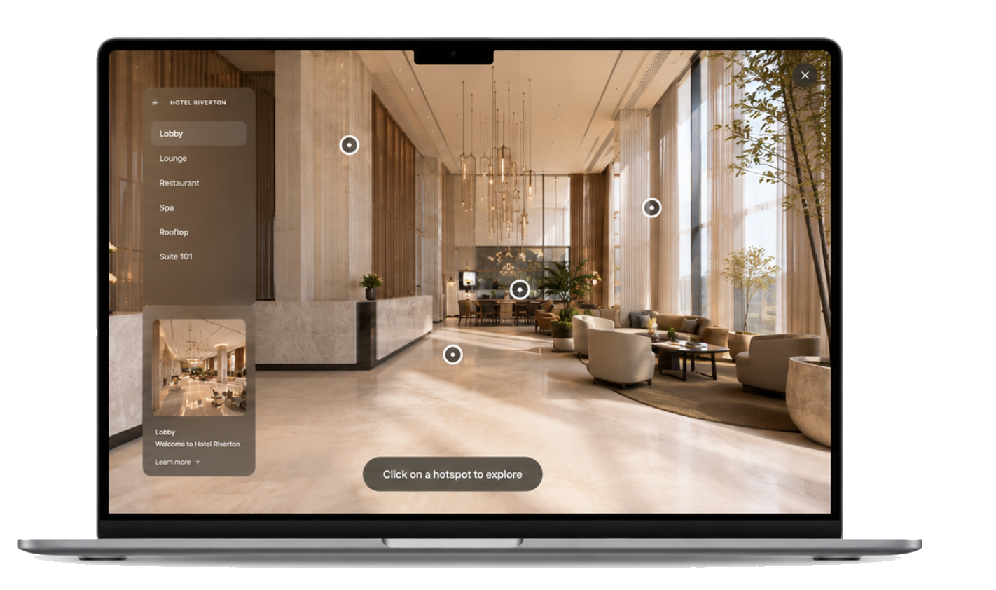 Custom Virtual Tour on a MacBook Air